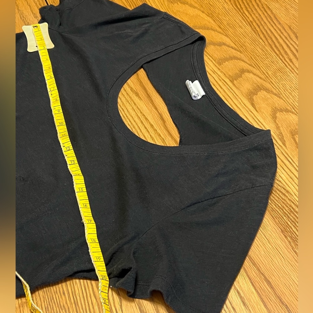 Victoria's Secret PINK Open Back Cutout Tee Short Sleeve- Medium- Black - Picture 10 of 15